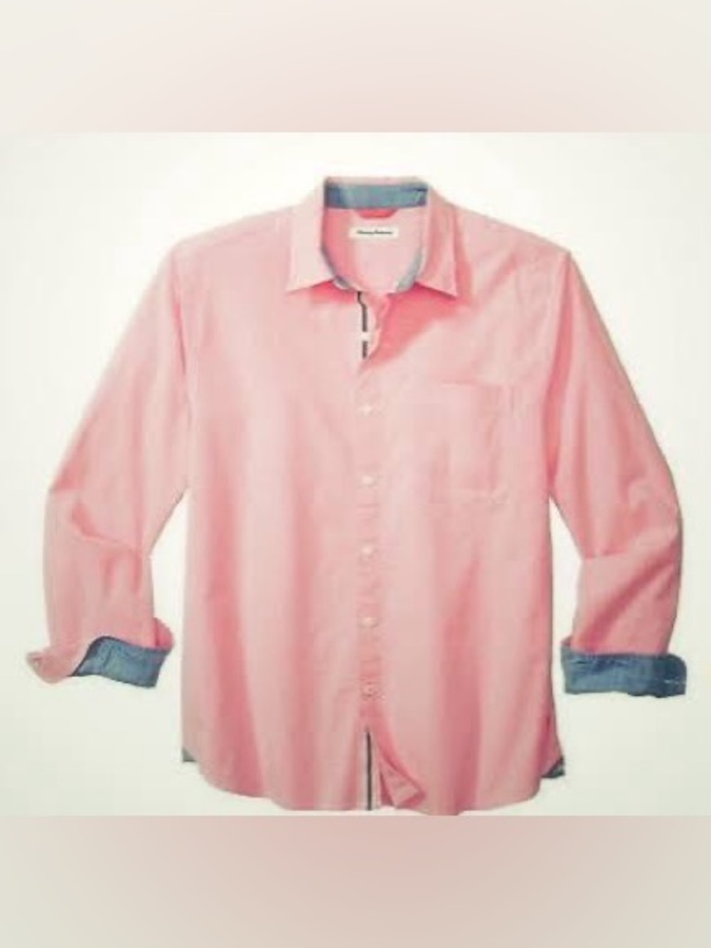 Tommy Bahama Oxford Isles Stretch Shirt Pink Men's Large